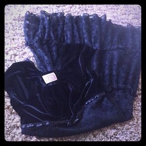 Pink Vanilla Gothic Styled Black Lace Dress